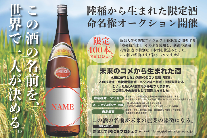 畑のコメから新しい日本酒プロジェクト